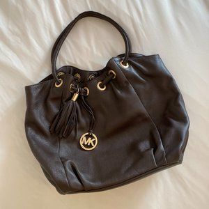 Michael Kors Chocolate Brown Leather Shoulder Bag